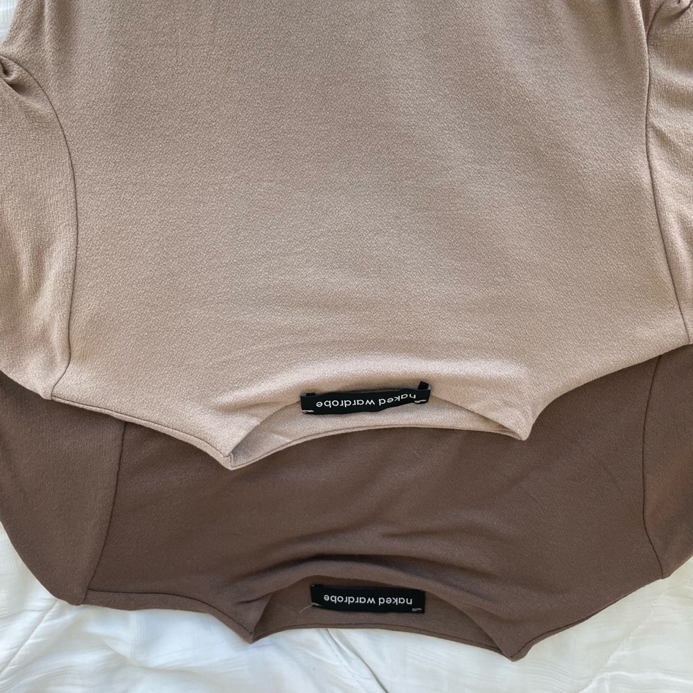 Two naked wardrobe bodysuits